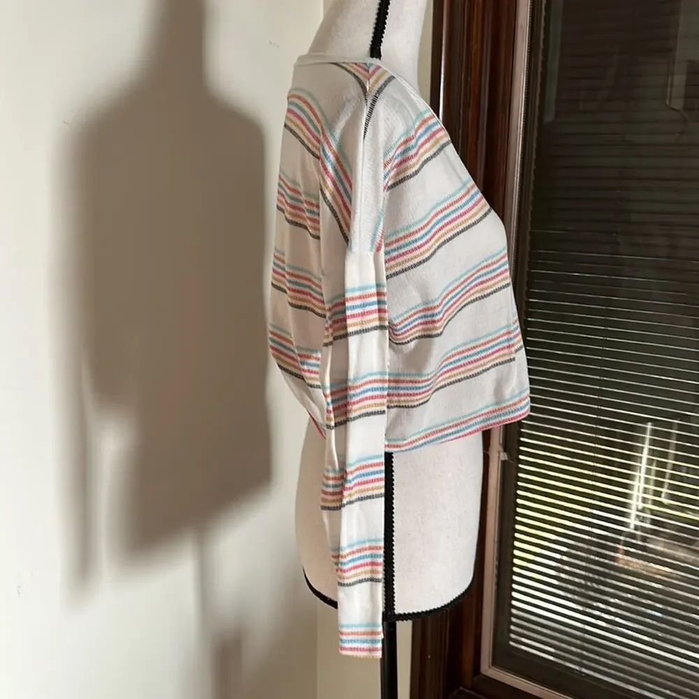 Caution To The Wind | Striped Long Sleeve Knit Top Size M